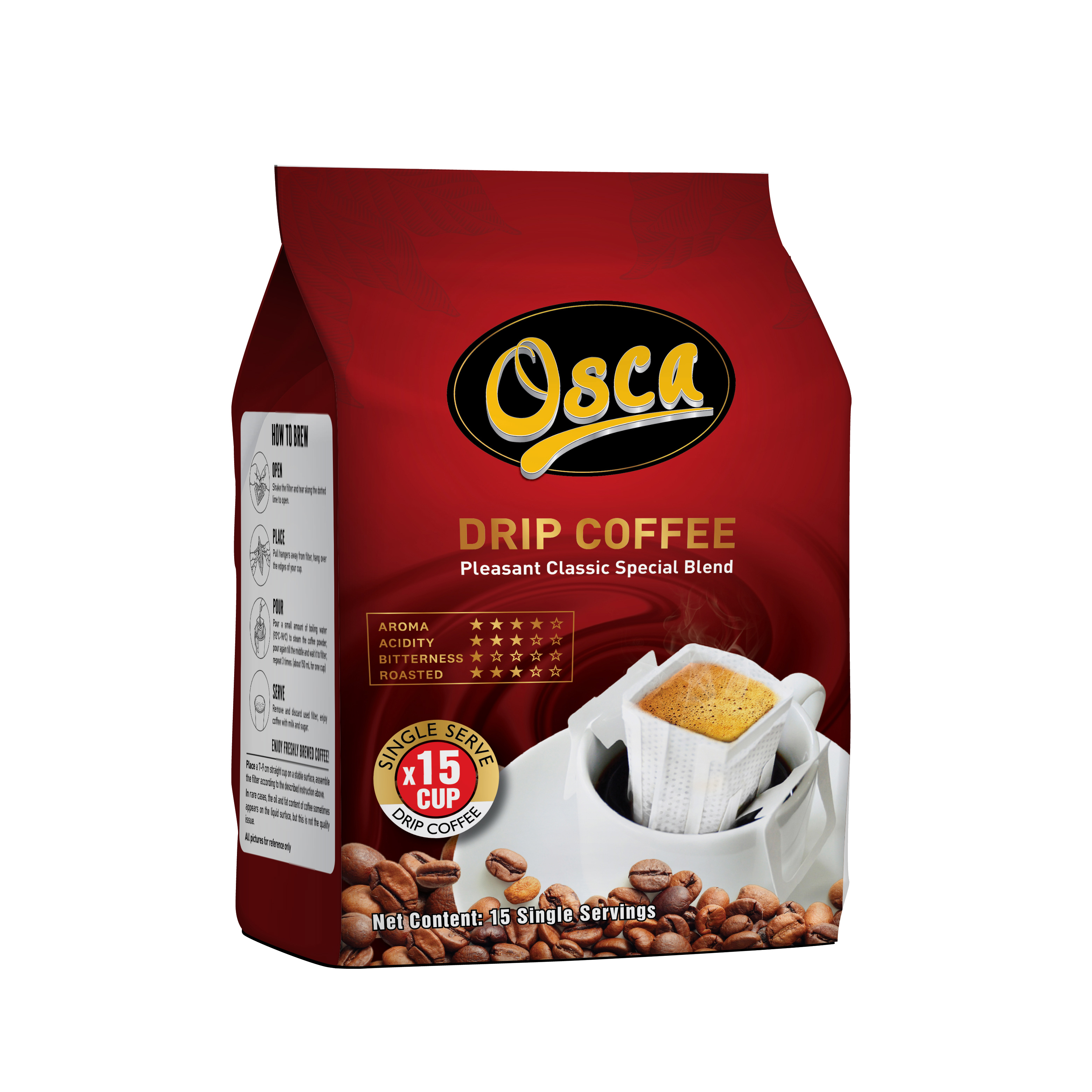 Классическая специальная смесь Osca Drip Coffee, 15 отдельных порций