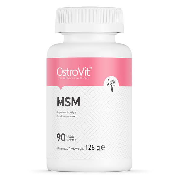 OstroVit MSM 90 tablets Methylsulfonylmethane Reduces the post-workout muscle soreness rebuilds the tendons and ligaments