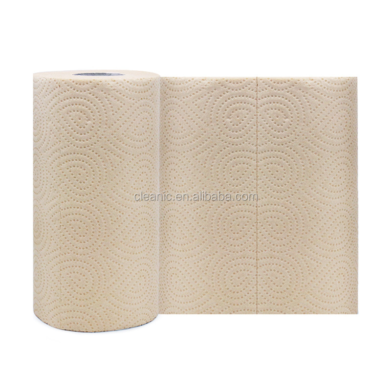 Ultra Strong Embossing Bamboo Pulp Tissue Oil Blotting Paper Parent Roll 173 Sheets 2-ply Kitchen Paper Towel Roll