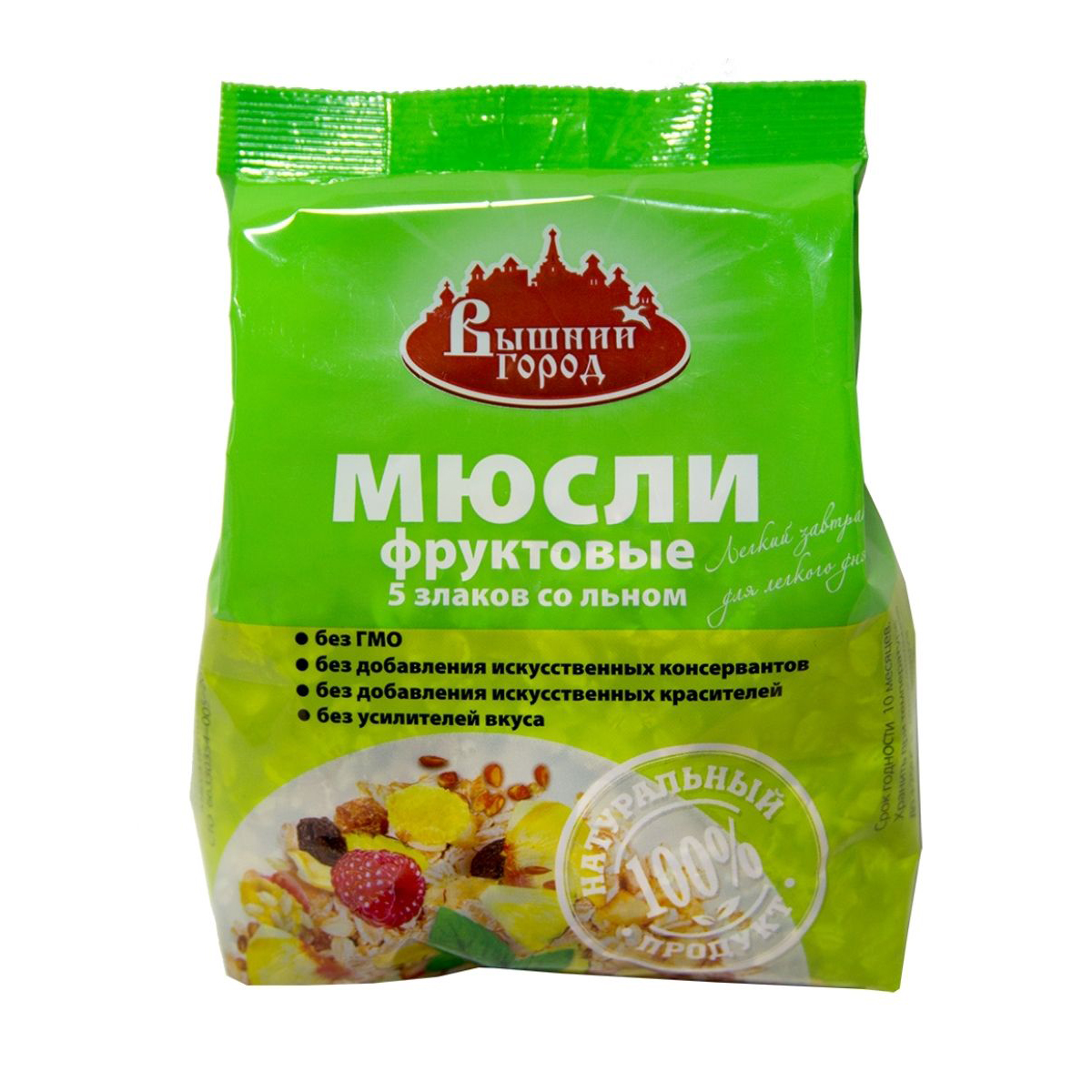 5 злаков с льняными семенами хорошего качества muesli, продукты питания