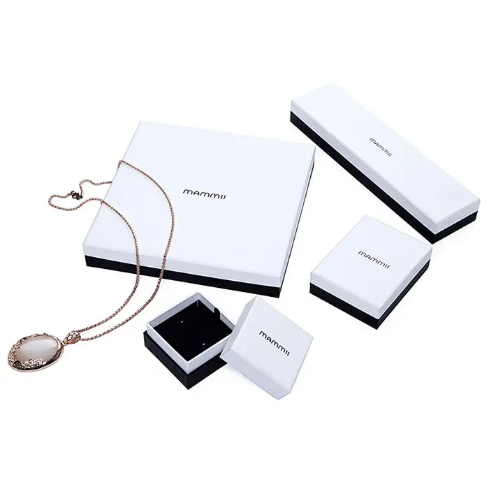 Custom logo printed paper ring jewelry box, jewelry packaging box