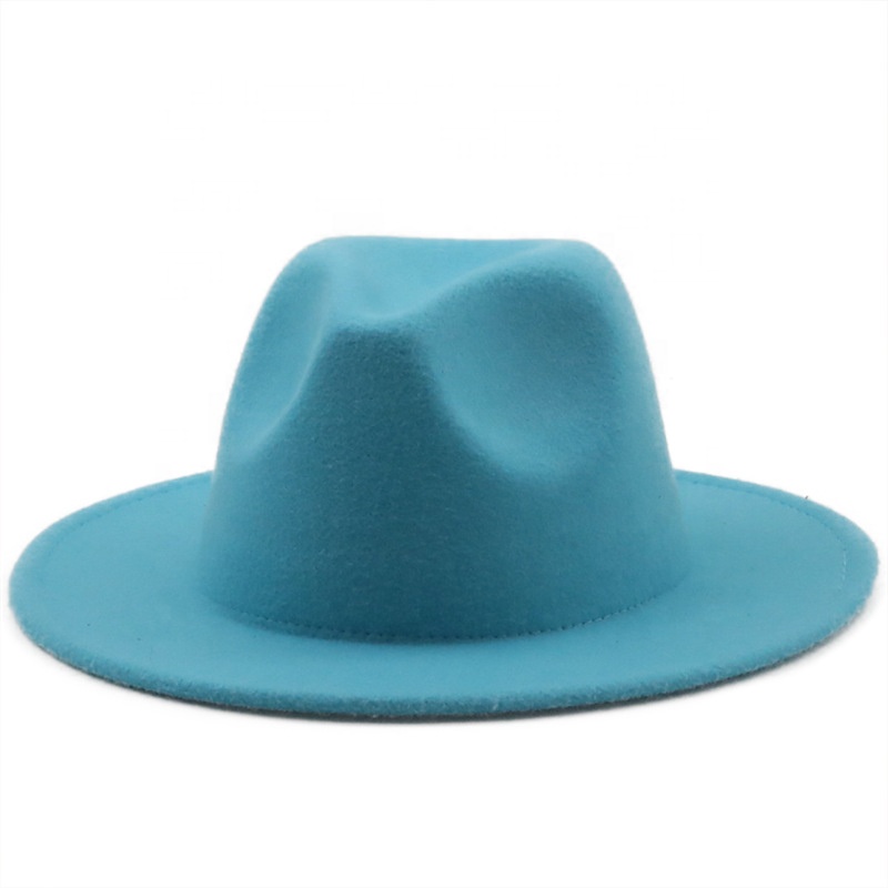 Wholesale Fashion Solid Cashmere Jazz Hat,Vintage Wide Brim Woman Jazz Hat