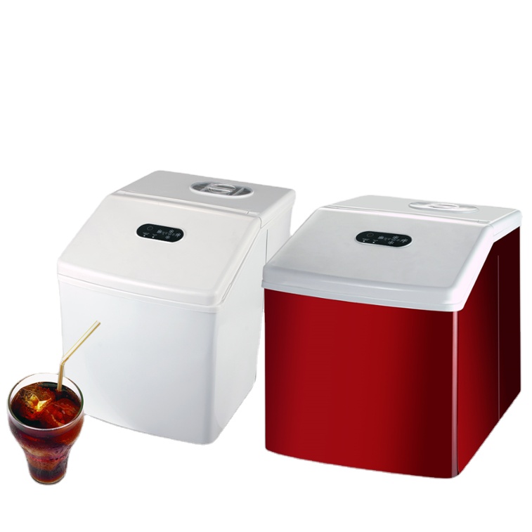 Portable Ice Maker Electric Home 15kg Small Round Commercial Domestic Milk Tea Shop Automatic Ice Cube Making Machine 220V