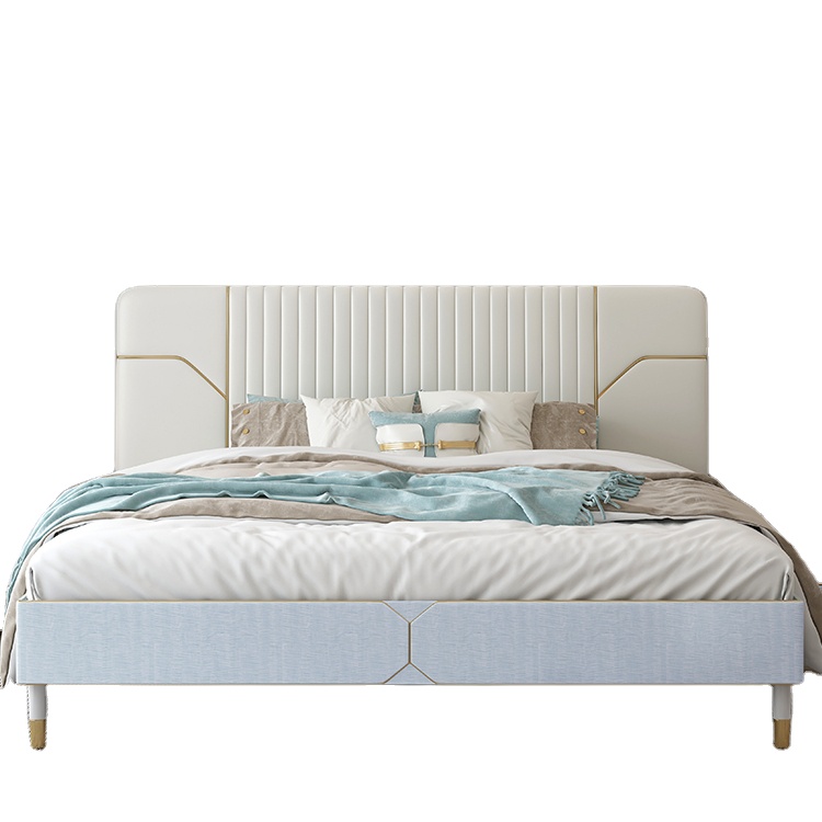 wholesale cheap leather bed girls upholstered bedding bed room furniture king queen size metal beds