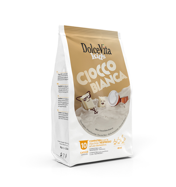 Растворимые капсулы для напитков Dolce Vita chocolcobianca-Nespresso-100 шт. в коробке