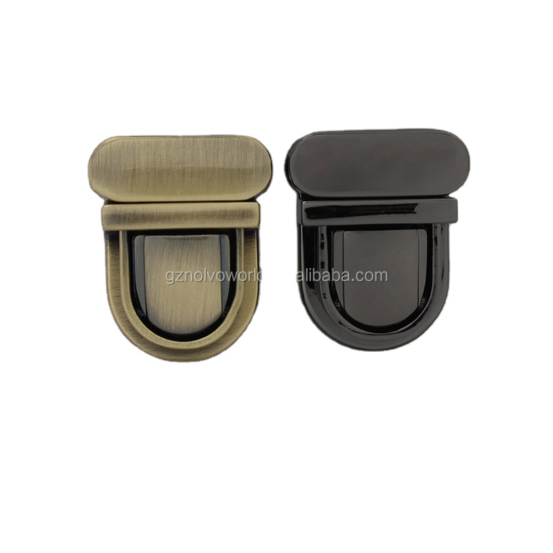 Nolvo World 26*32mm 3 Colors Good Quality Custom Metal Bag Lock For Handbag