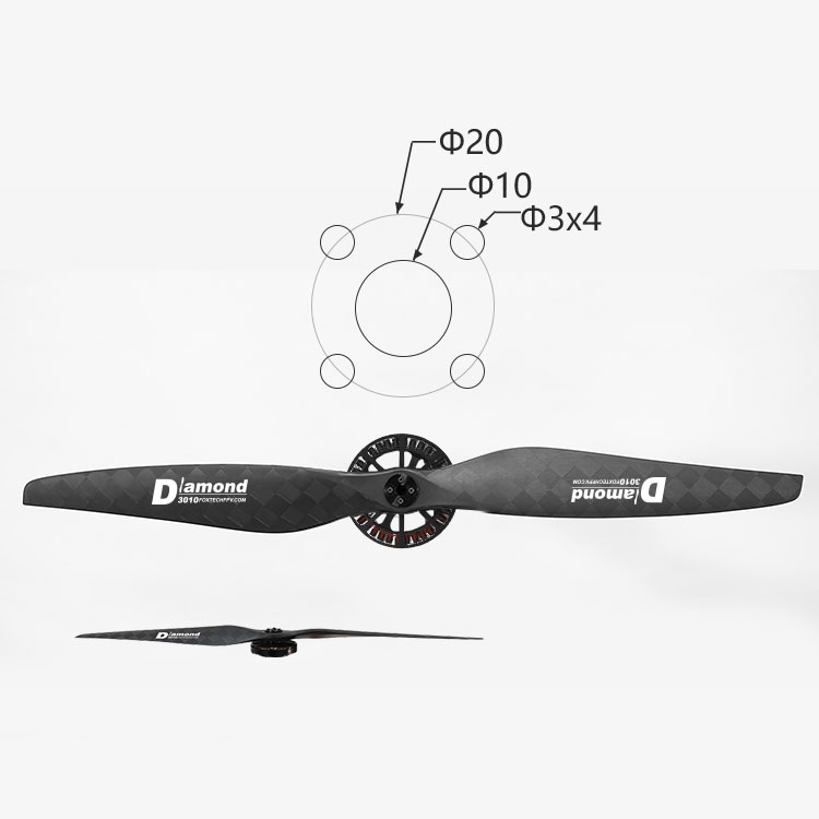 Foxtech Diamond 3010 CF Пропеллер для многовинтового беспилотного летательного аппарата