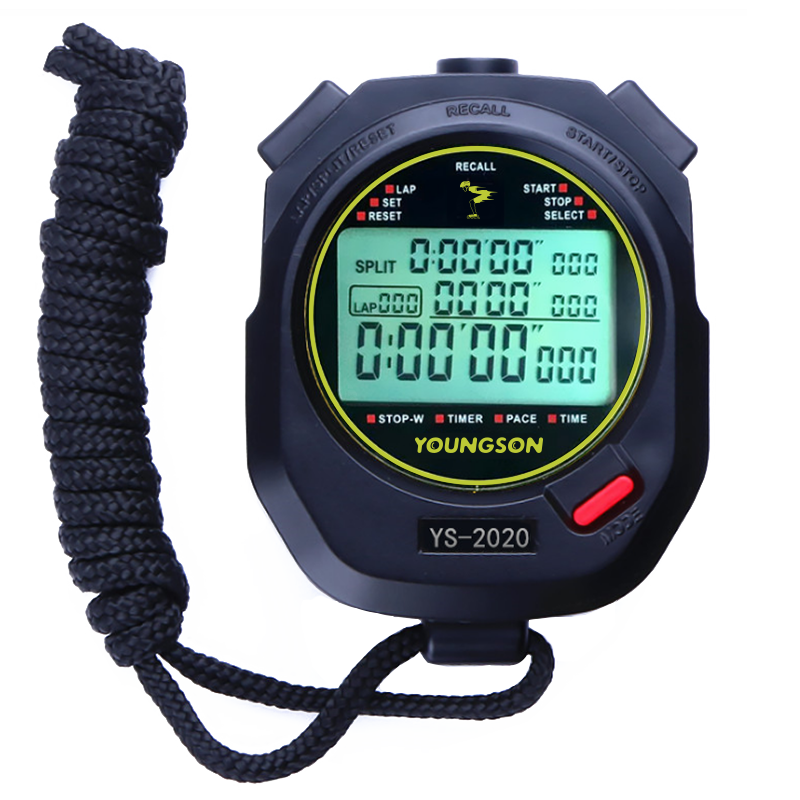 3-Lines Display 200 Laps Memory Professional Sports Stopwatch For Sports