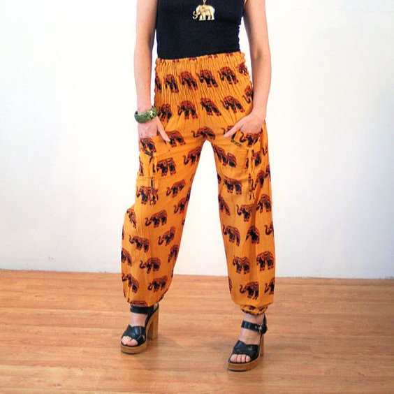 Harem Pant Cotton Elephant Print Women Trouser Yoga Pajama Boho Indian Pants Unisex yoga pant Trousers Men/Women wholesale lot