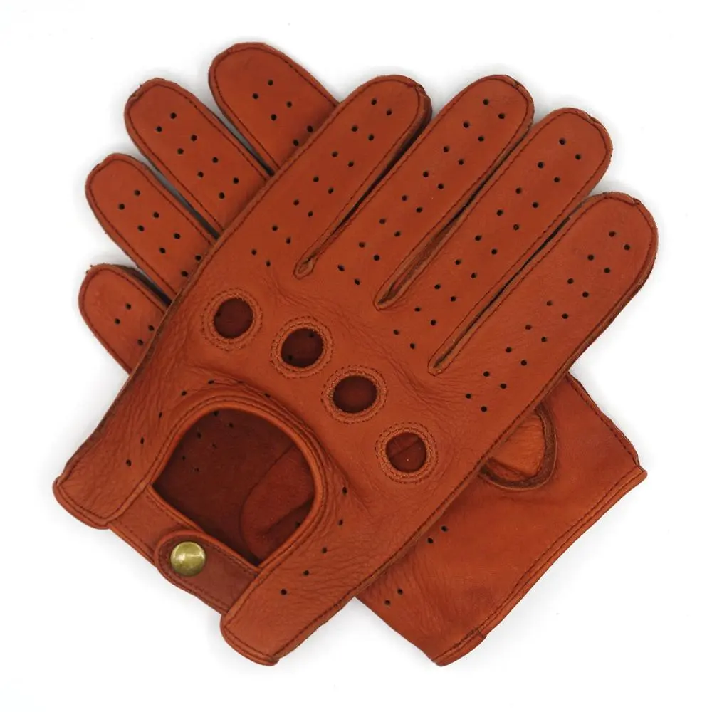 Quality Full Finger Men's Leather Driving Gloves Men Car Driving Gloves Top Quality Driving Gloves