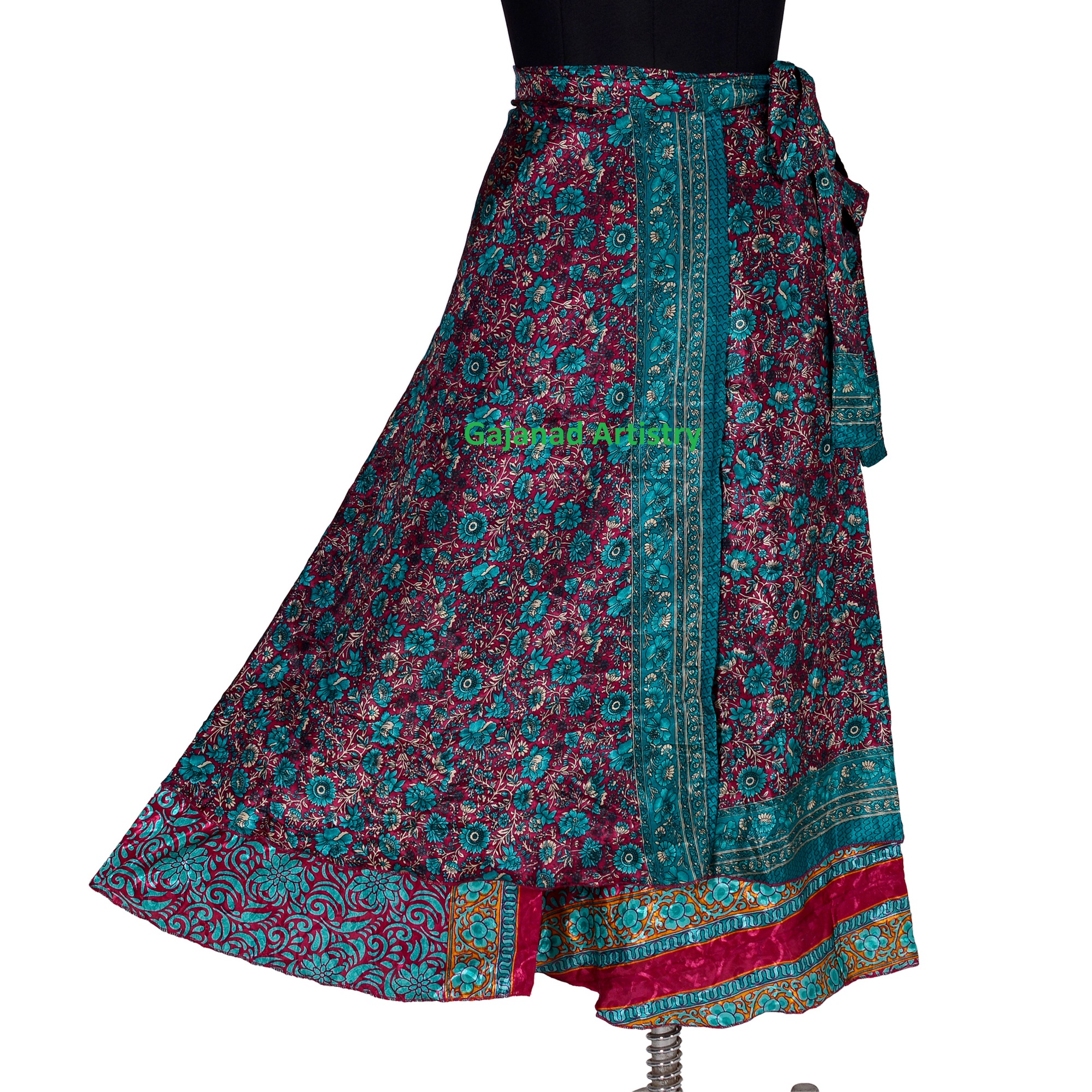Indian Silk Wrap Skirt long Silk Skirts Lehenga Type Maxi Type Skirt Women Wear