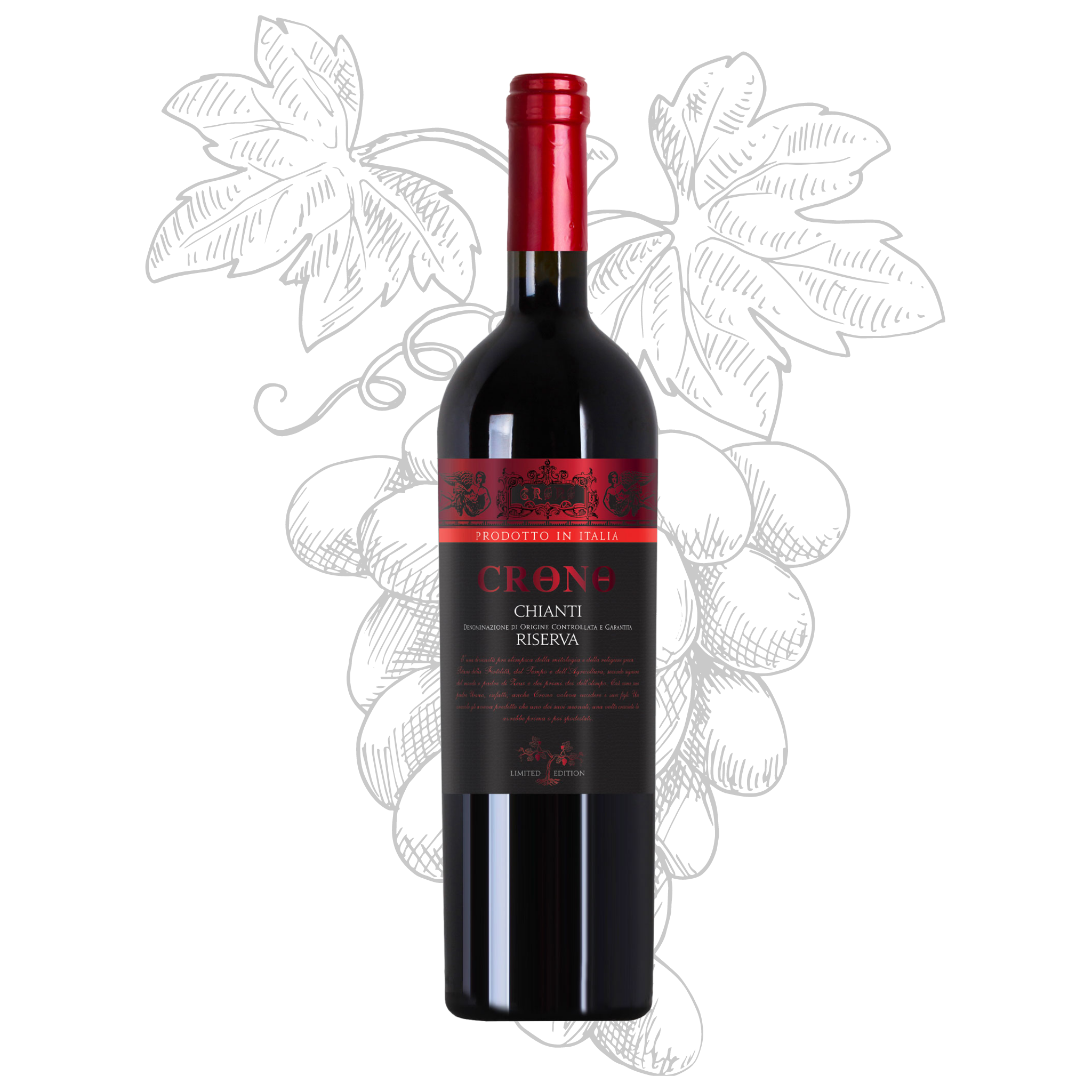 Premium Red Wine Made in Italy - Chianti DOCG Reserve Crono - bottles 750 ml alcohol 13,5% for export