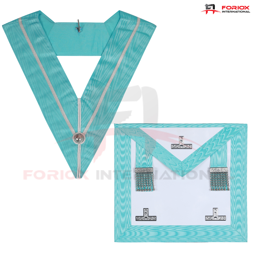 High Quality Masonic Regalia Craft Master masons MM Apron, Officer Collar
