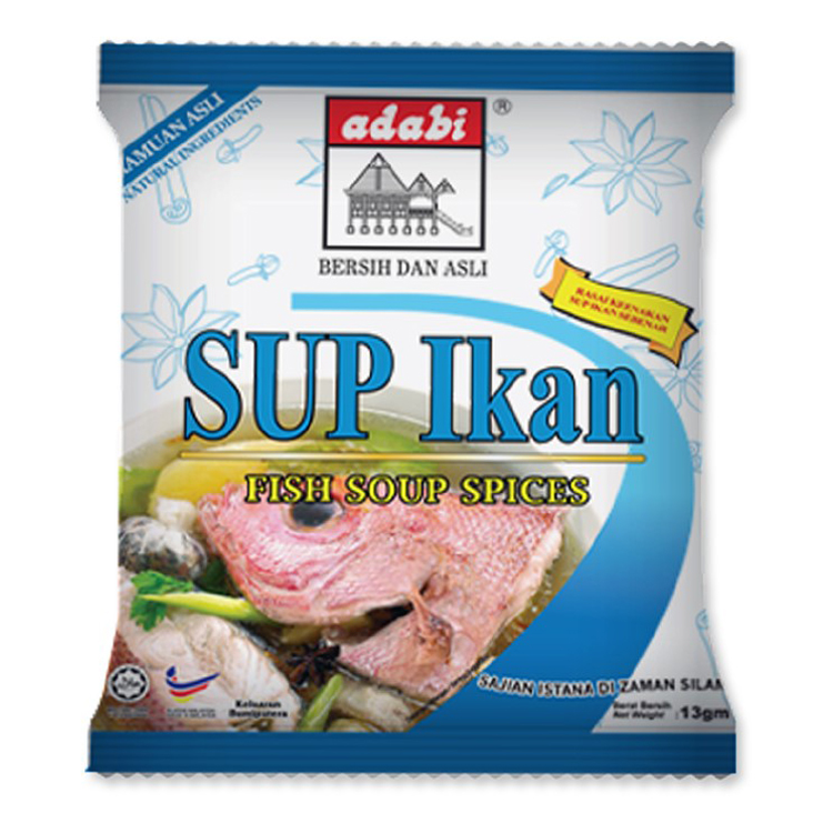 Raw Style Easy to Cook ADABI Fish Soup Spices Powder 13g with 18 Month Shelf Life