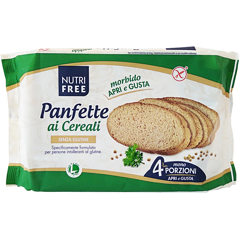 SLICED CEREAL BREAD 320 g (4X80g) Gluten Free Made in Italy