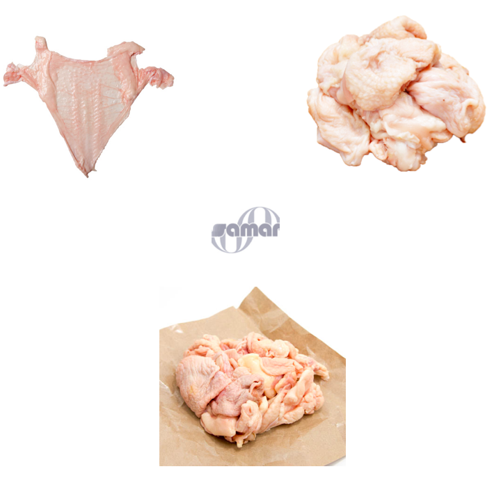 Куриная кожа для продажи, замороженная куриная кожа с низким содержанием жира