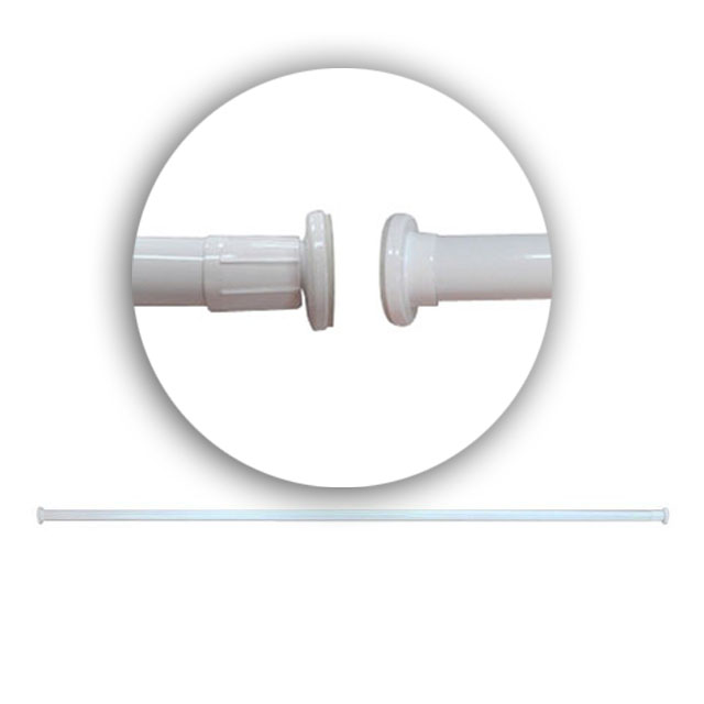 Never Rust 72 inch Aluminum Shower Rod Long Adjustable Curtain Rod