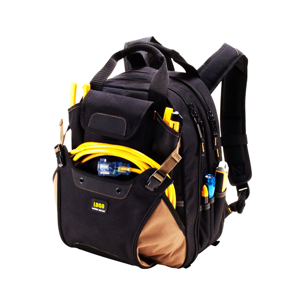 Polyester technician tradesman pro tool organizer heavy duty electrian Backpack Tool Bag