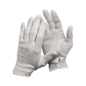 Mens White Stretchy Cotton Gloves With Snap Best Wholesale Products In High Quality at Best Price