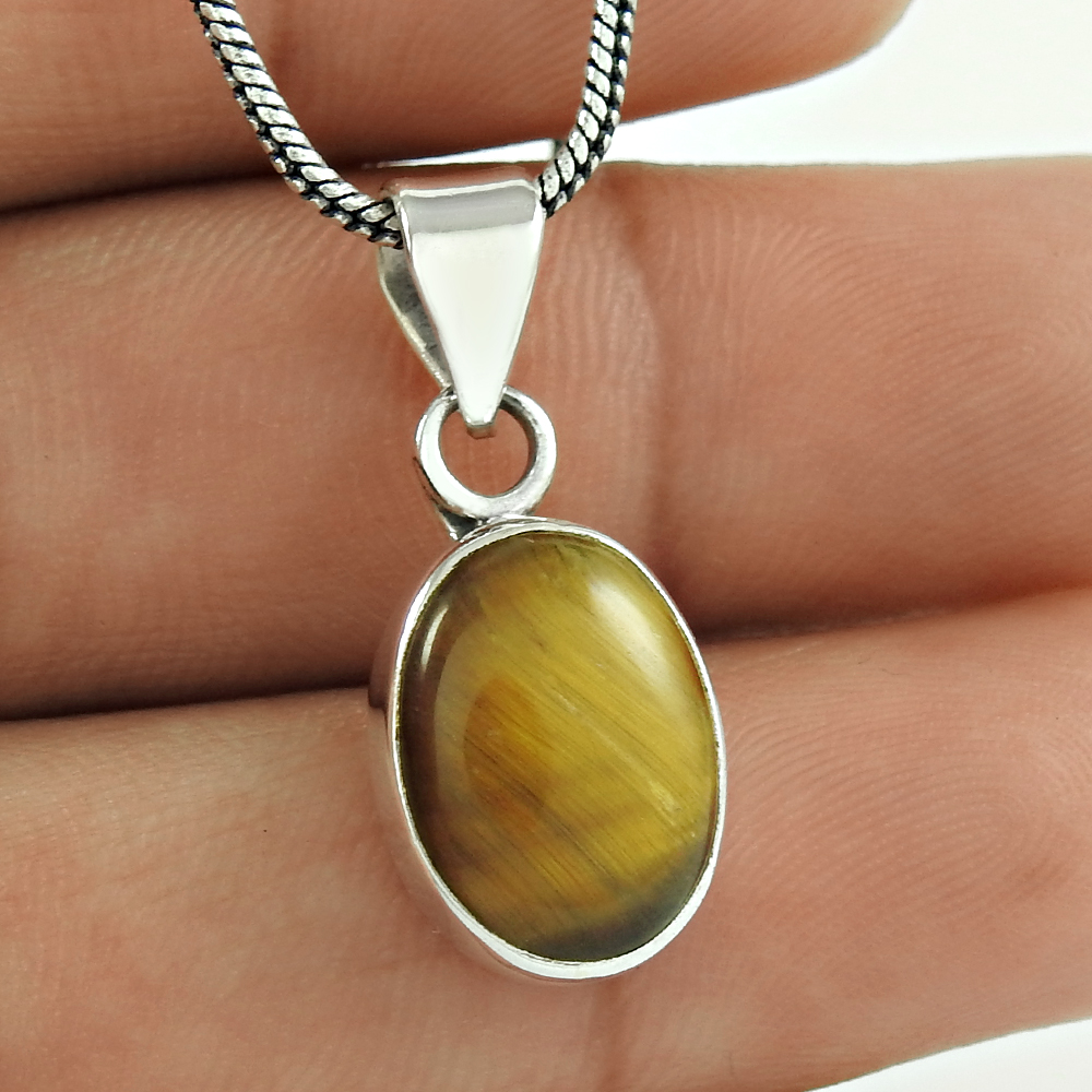 Tiger eye pendant 925 silver jewelry sterling silver pendant factory direct sale wholesale silver jewelry