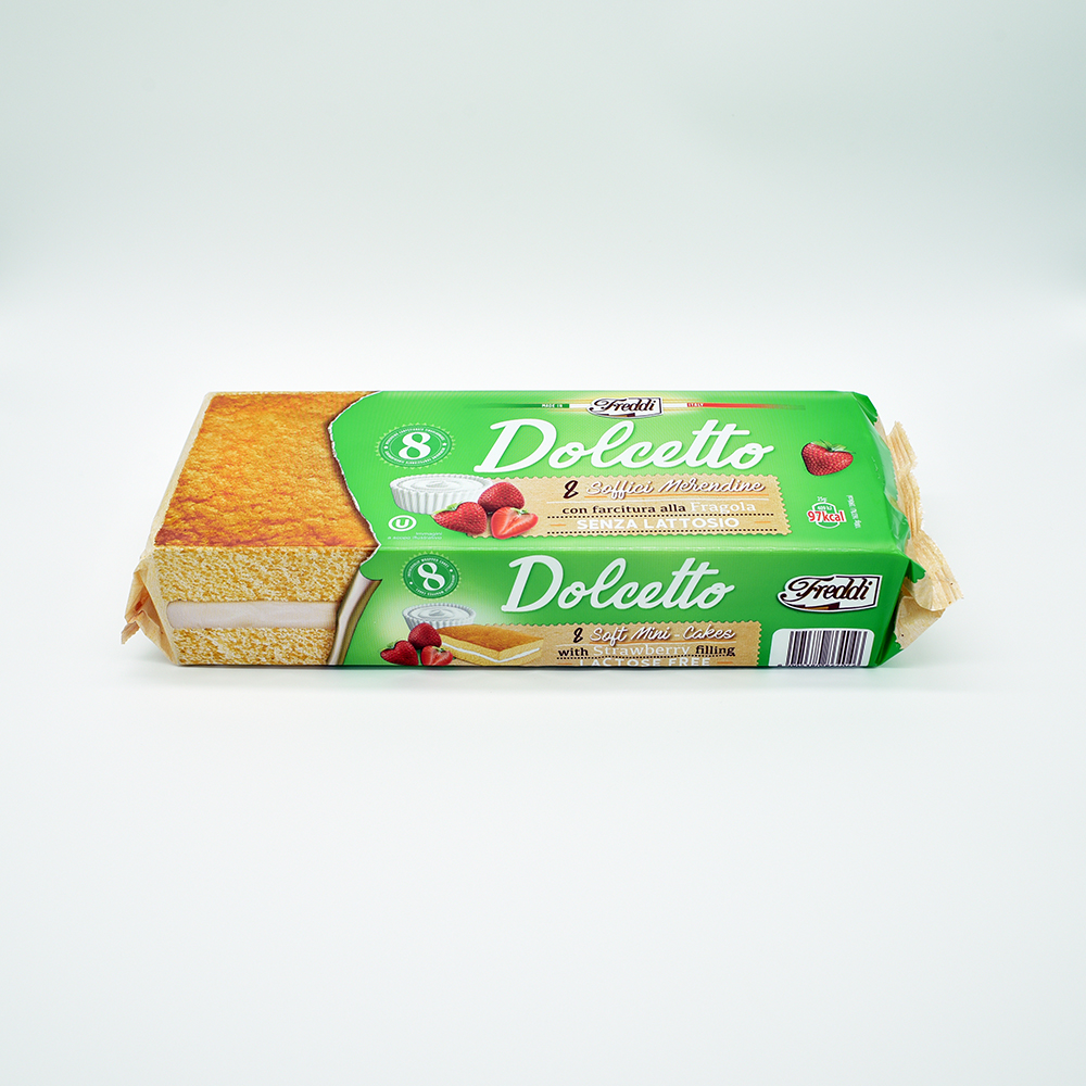 Italian Soft mini cake DOLCETTO strawberry 25g x 8 = 200g for daily consumption
