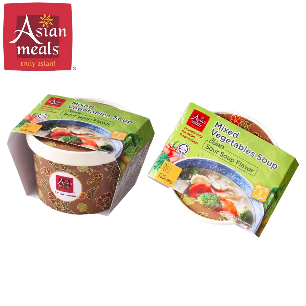 Wholesale AsianMeals Chinese Sour Flavor Mixed Vegetables Soup Hot Selling Malaysian Halal Delicious Instant HACCP GMP ISO