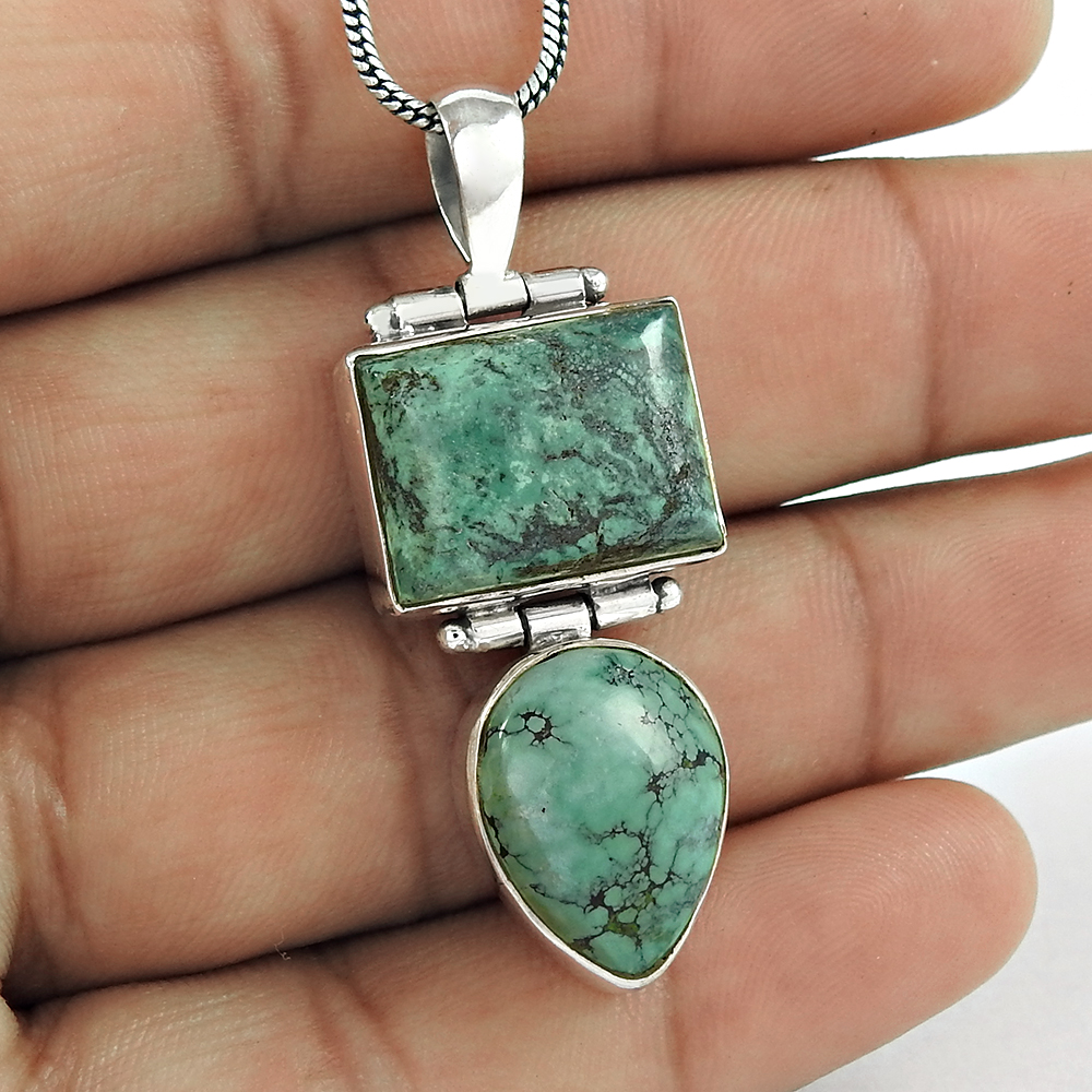 Sky blue turquoise pendant handmade jewelry 925 sterling silver pendants wholesale price silver pendants