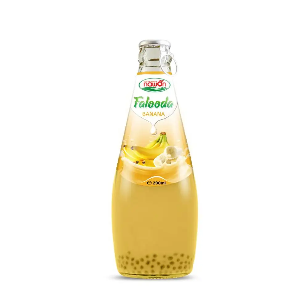 290ml NAWON Falooda Drink Banana Flavor OEM Provider Wholesale Price Falooda Glass Manufacturer Made in Vietnam