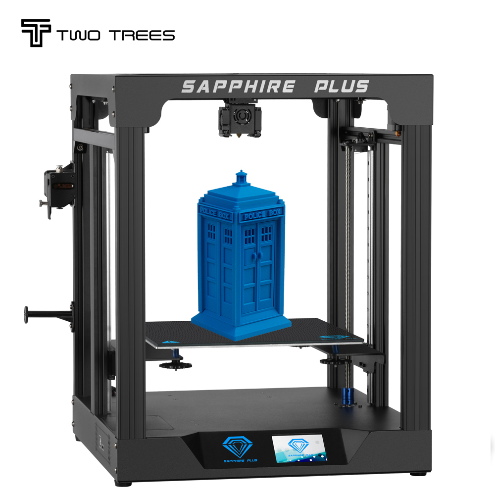 3d принтер TWOTREES sapphire plus, размер 300*300*350 мм, высокая точность, самовыравнивающийся металл, большой fdm