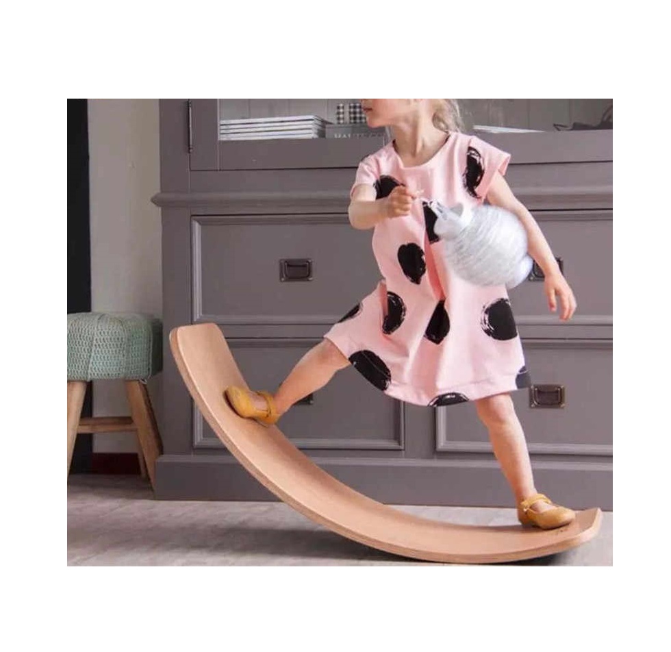 Balance Training Board/ Wobble Balance Board/ Montessori Kinderboard Yoga Curvy Fitness Kids Other Baby Educational Toys