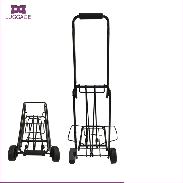 Foldable Metal Two-wheel Iron Shopping Cart