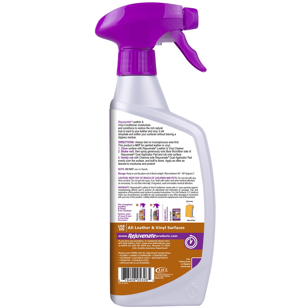 Leather Cleaning Genuine Leather Polish RJ-16CD Rejuvenate Leather And Vinyl Conditioner