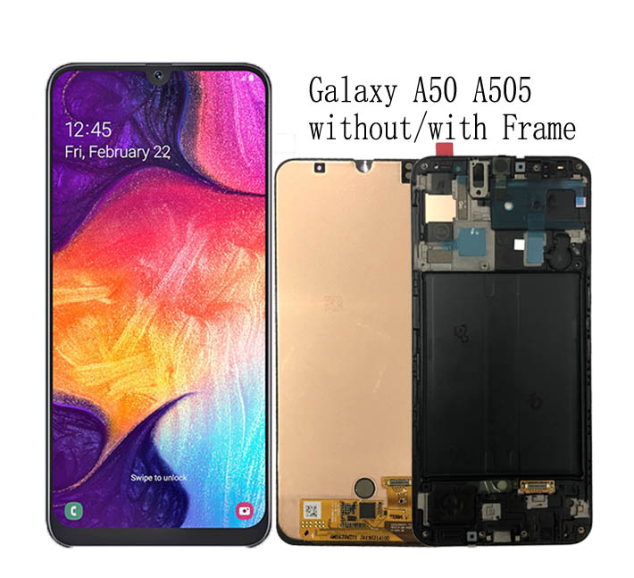 100% Super AMOLED 6,4 "ЖК-дисплей для Samsung galaxy A50 2019 A505F/DS A505F A505FD A505A, сенсорный экран, дигитайзер, для сборки, с корпусом