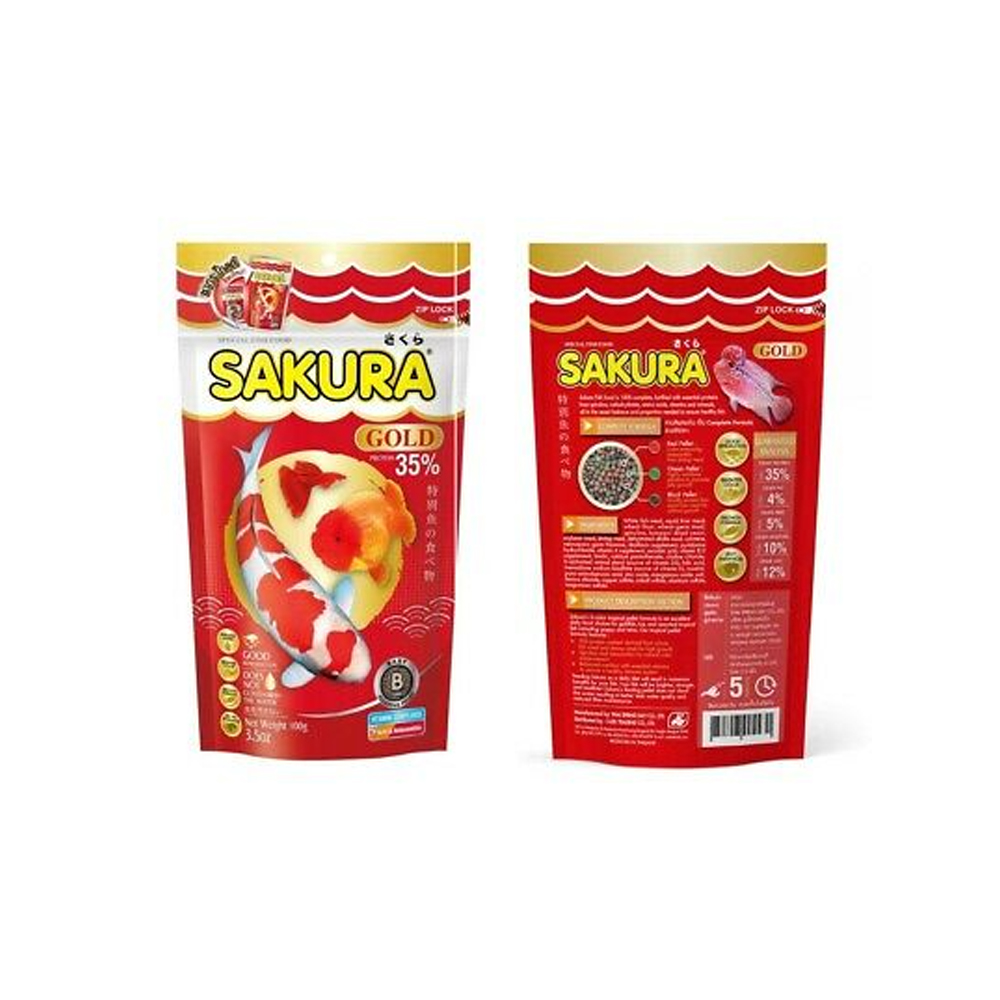 Корм для рыбы Betta SAKURA, корм для рыбы, Таиланд, специальная цветная добавка, 20 г