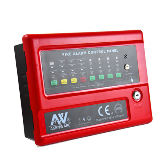 Conventional Fire Alarm System Control Panel 1 to 32 Zone 2 Wires Network 24V Red Customized Power Relay Batteries Color Output