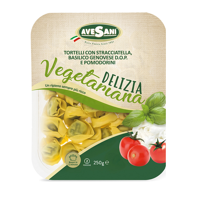 Low price pasta spaghetti frozen fresca surgelata italiana cuori with stracciatella basil and tomato