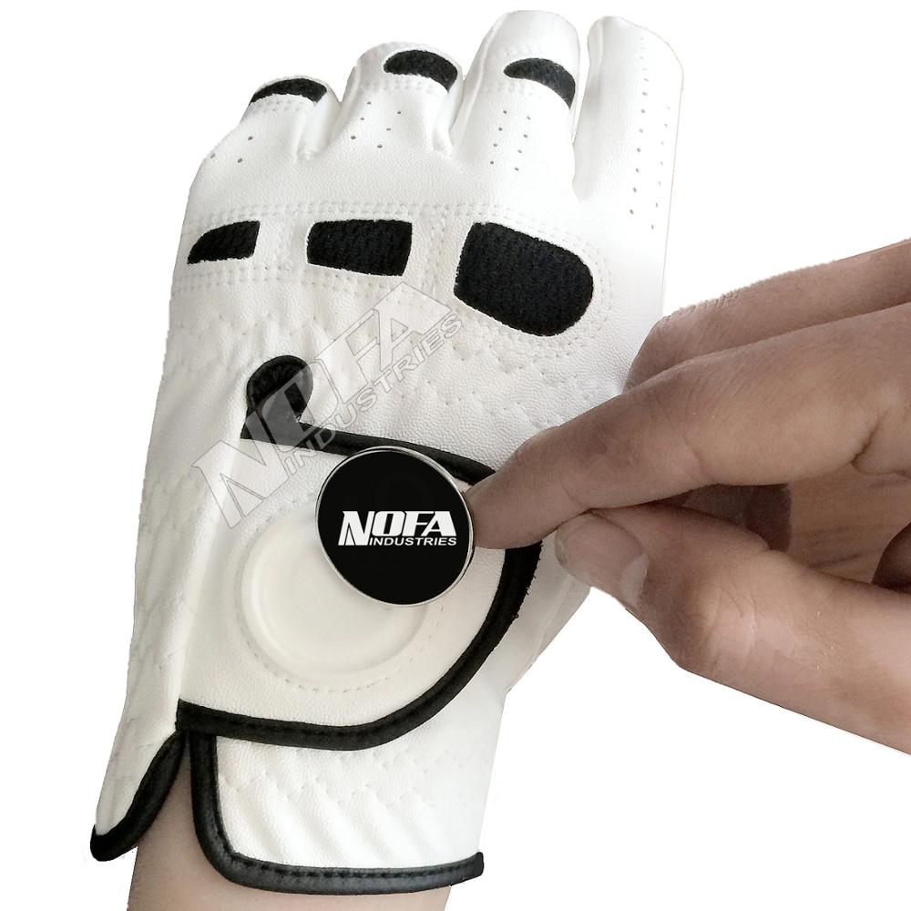 Best seller Men PU Leather Golf Gloves All Weather With Ball Marker Value 2 Pack Left Hand Right Handed