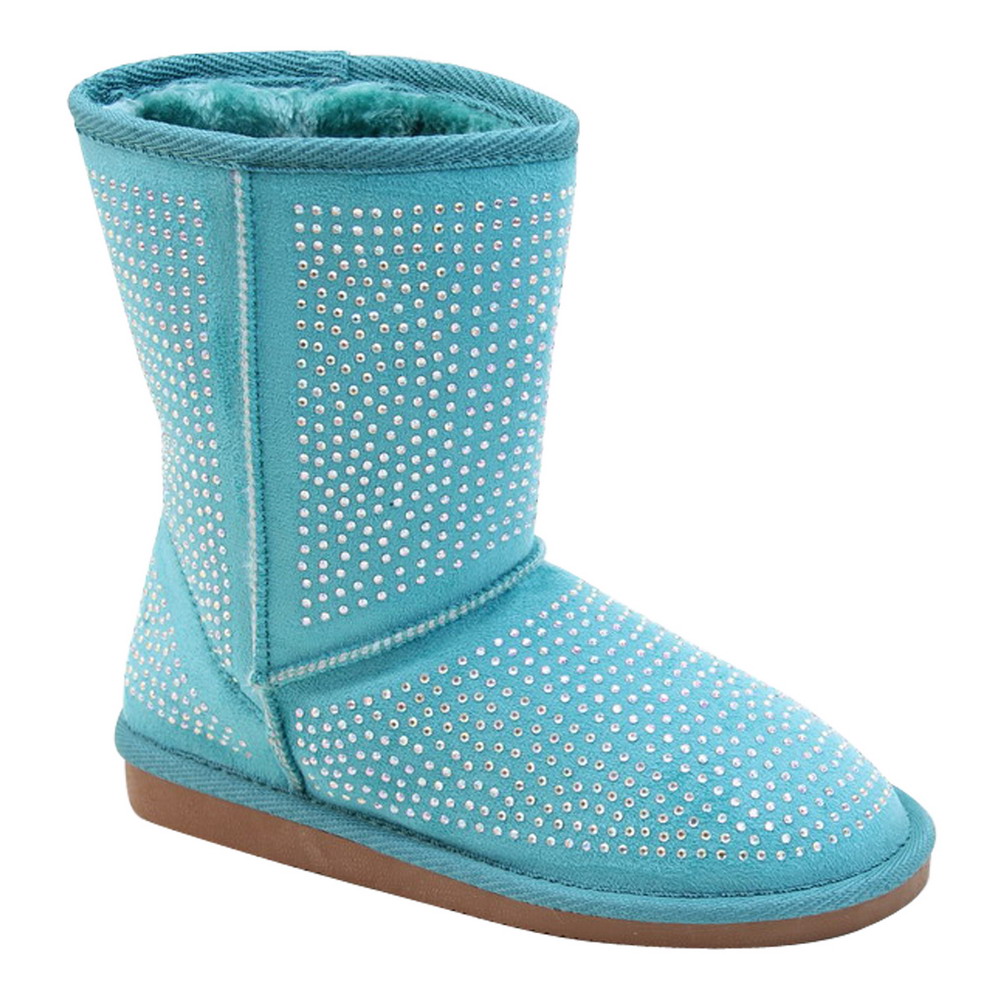 ATALINA BY SUMMER RIO KIDS STUDS FUR BOOTS MICRO SUEDE AND MAN MADE FUR UPPER FOR FALL & WINTER SHIP FROM USA_KB3005