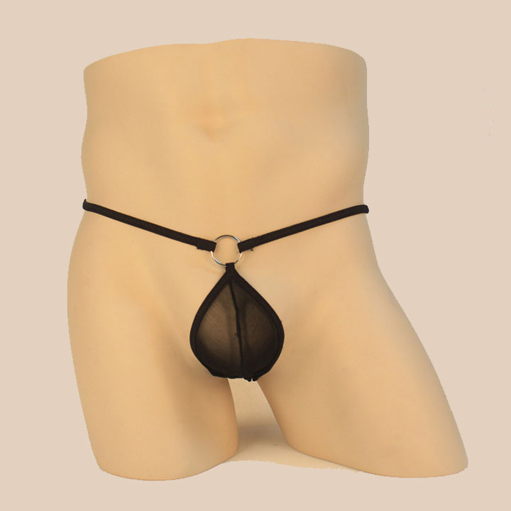 Низкая талия g string пенис труба сексуальное мужское нижнее белье