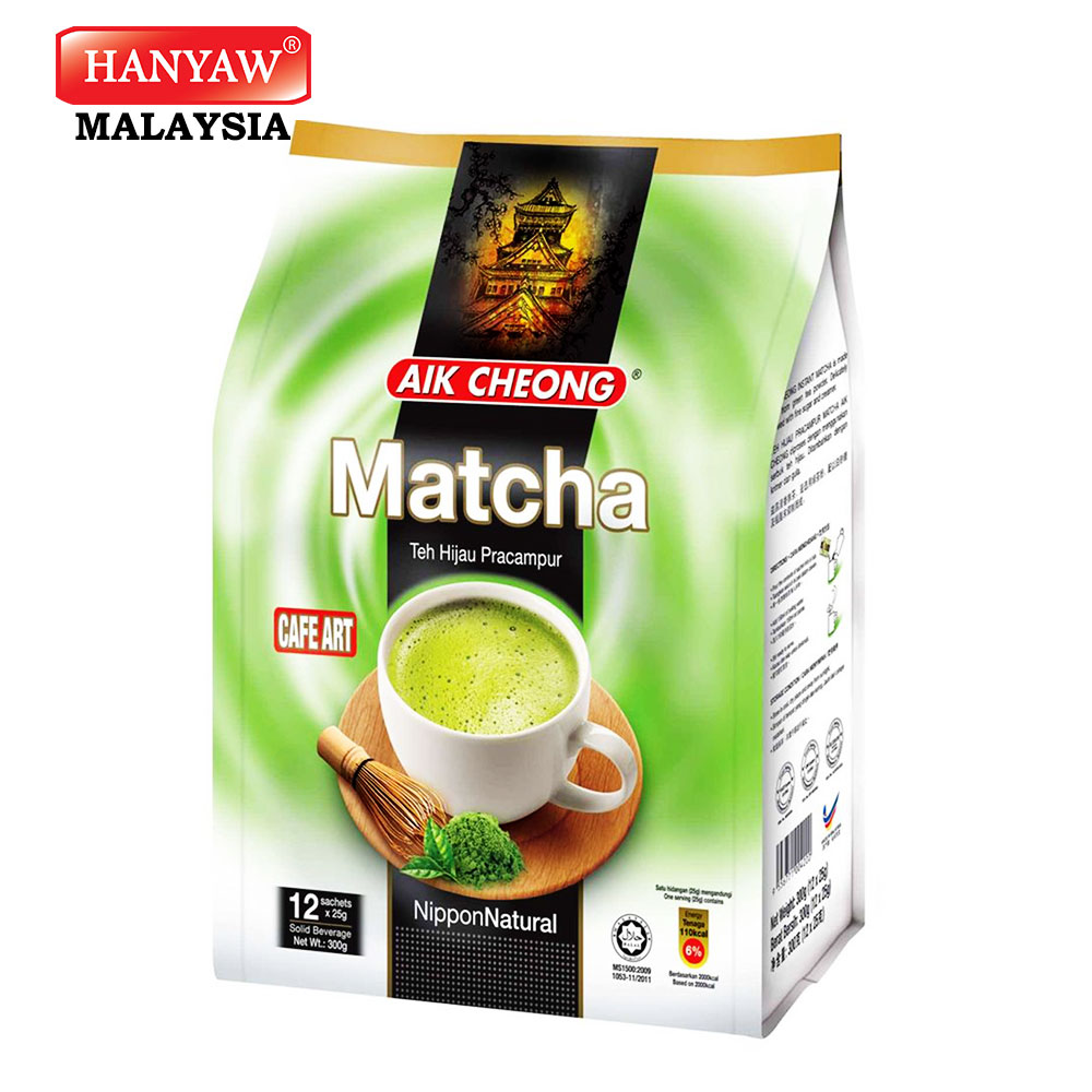[Malaysia] Fast Shipping + Halal Certified Aik Cheong Cafe Art Matcha 3 in 1 (20 Bags x 25g x 12 Sachets /Ctn)