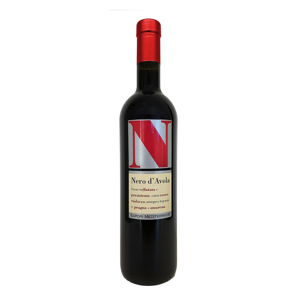 Italian High Quality red wine Nero d'Avola Terre Siciliane DOC 75 cl