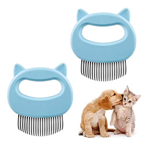 Cat Dog Hair Shedding Brush Pet Shell Comb for Removing Matted Tangled Fur and Loose Hair