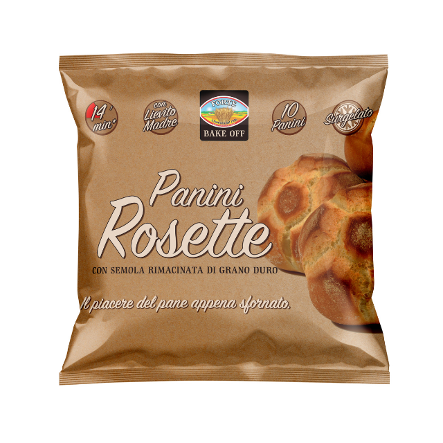 Made In Italy Gourmet Part Baked 10x50g Wheat Semolina Frozen Bread Rolls For Wholesaler