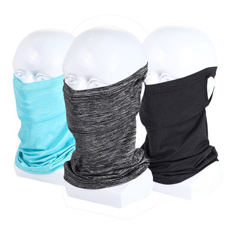 Solid Color Ice Silk Magic Face Bandana Sport Multi Function Bicycle Motorcycle Bandana