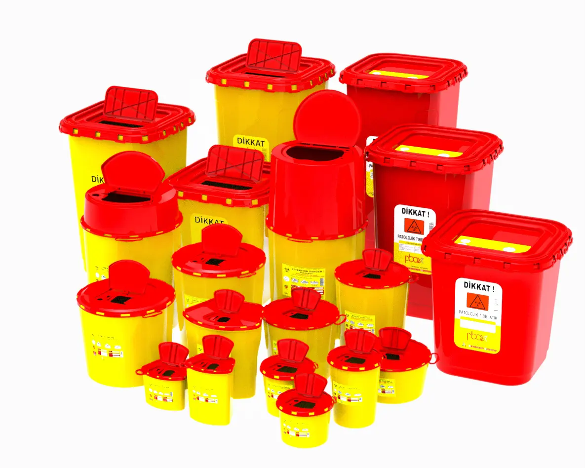 High Quality Sharp Box Disposal Wholesale Product - 1,2 LT Sharp Container Red Yellow Best Price