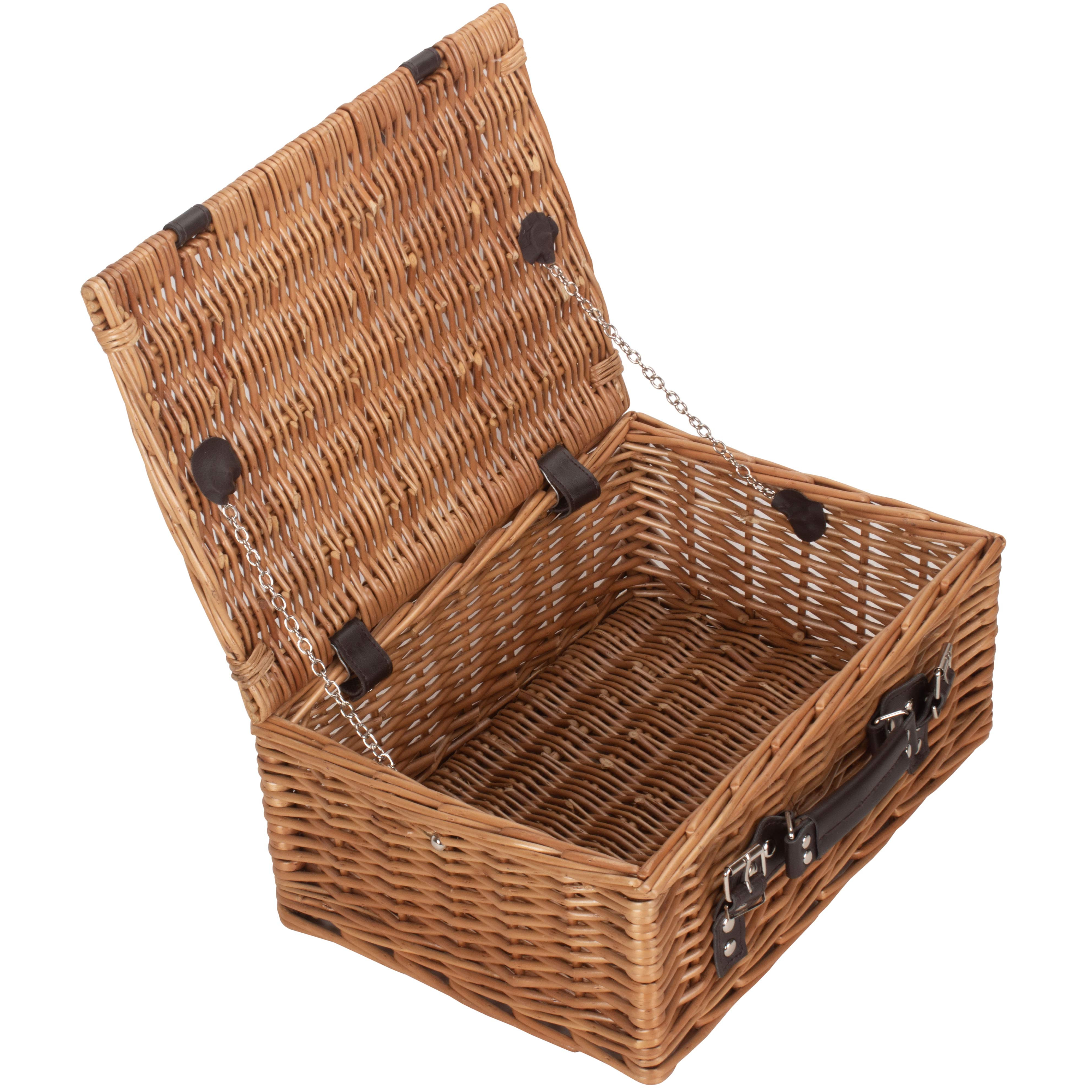 Natural Woven Empty Wicker Basket Gift Hamper with Liad