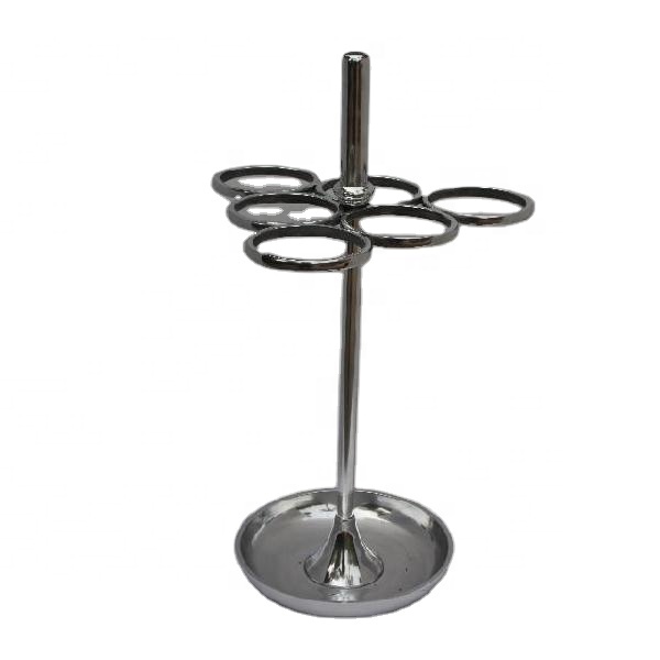 Cast Aluminium Umbrella stand with round circles to hold umbrella in mirror polish and also in mat