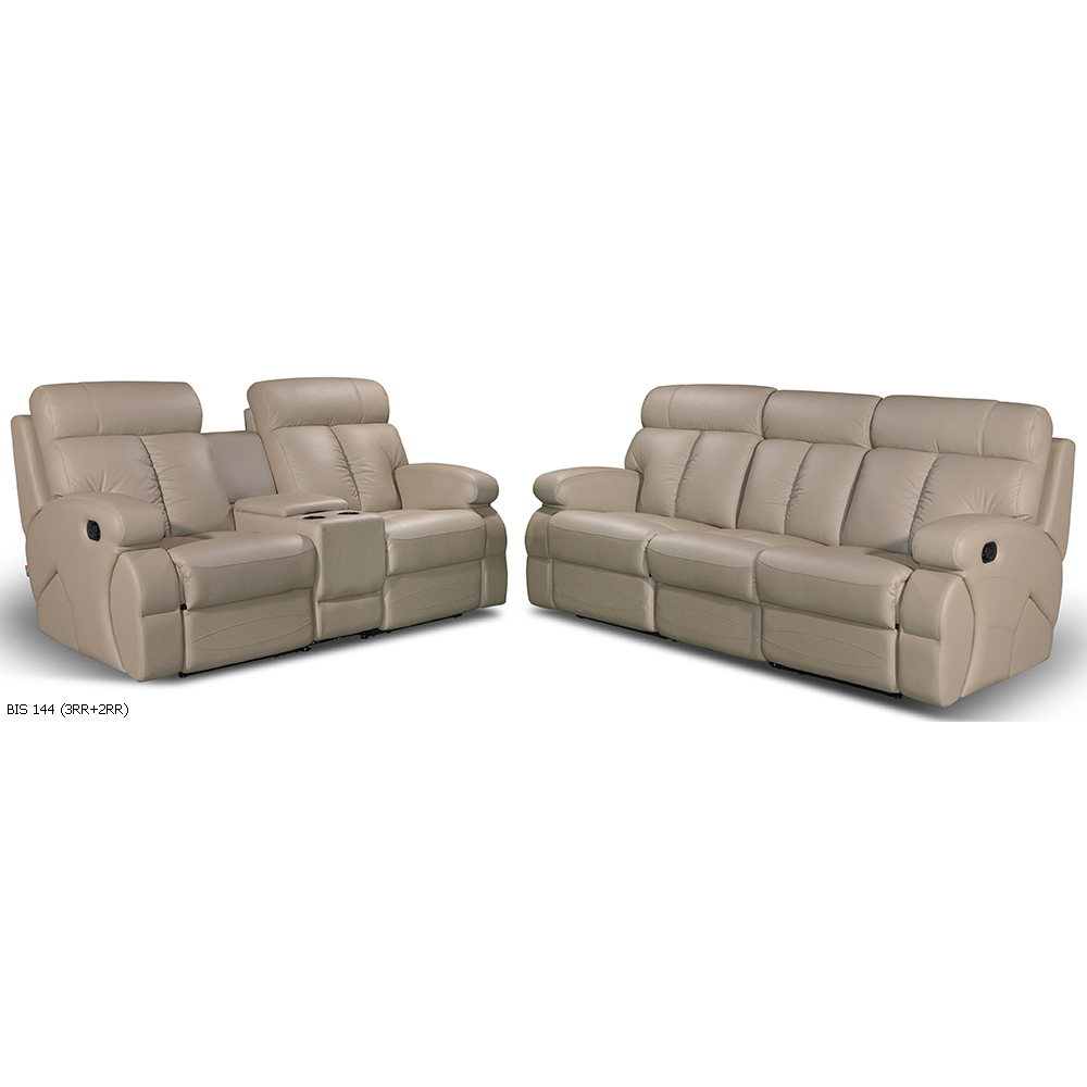 Recliner Sofa BIS 144 Living Room Modern Home Furniture Genuine Leather Fabric Modular Design 3+2+1 Couch Lounges Malaysia