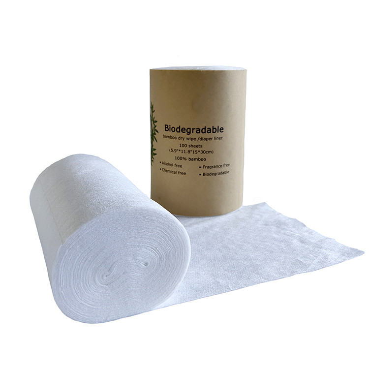spunlace nonwoven 100% biodegradable flushable cloth diaper liner