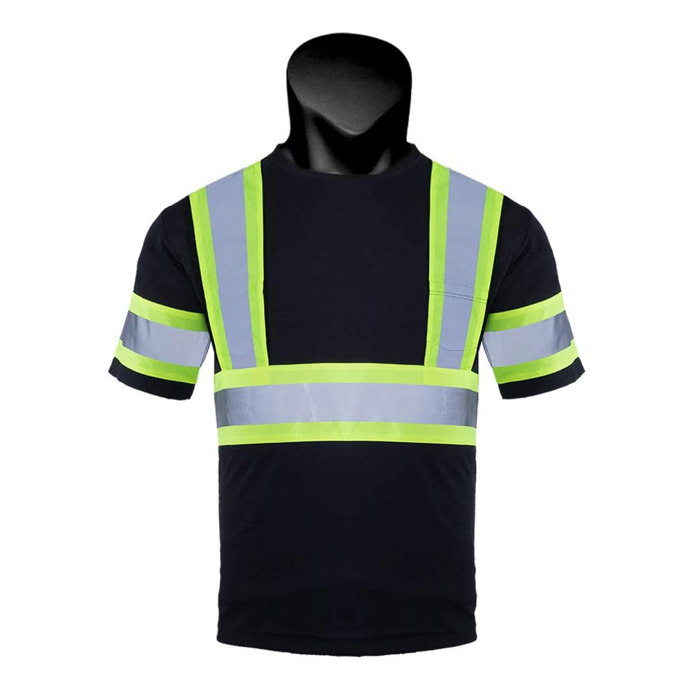 Men Slim Fit Security T Shirt 100% Cotton Hi Vis Quick Dry Police Security T Shirt